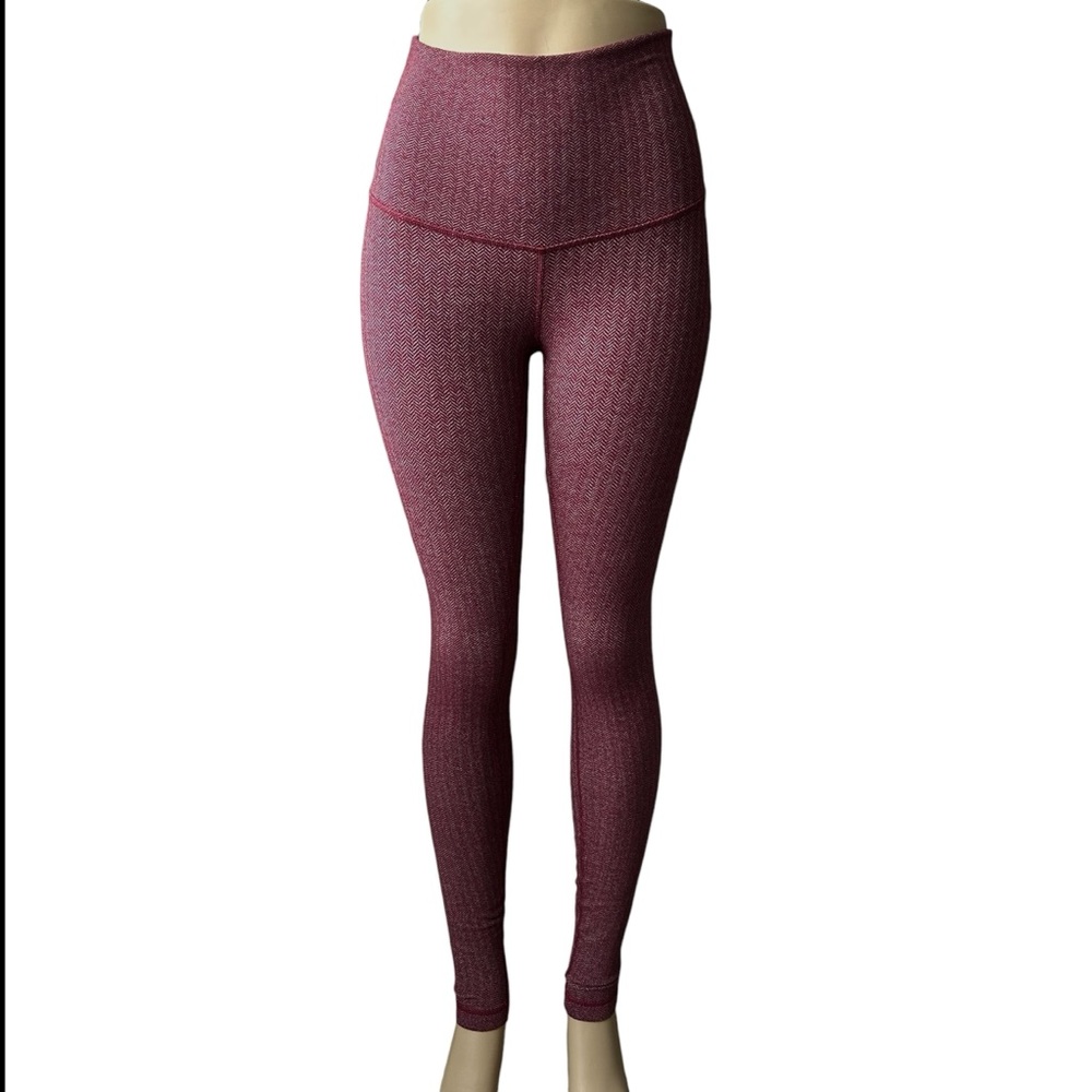 Lululemon Wunder Under Herringbone Warm Hi-Rise Legging Tall Rare Size 4